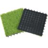 BUNDMAN Césped artificial Azulejos entrelazados Césped falso Césped sintético Alfombra Azulejo Parche de plástico Parche… - Imagen 3