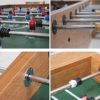 Fútbol de Mesa Grande Futbolín de Madera, Profesional para Competiciones Individuales o Juegos de Grupo con 4 pelotas de… - Imagen 4