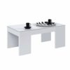 Mesa de Centro Elevable, Mesita de Salon Comedor, Modelo Kendra, Acabado en Blanco Brillo, Medidas: 100 cm (Largo) x 50… - Imagen 3