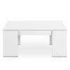 Mesa de Centro Elevable, Mesita de Salon Comedor, Modelo Kendra, Acabado en Blanco Brillo, Medidas: 100 cm (Largo) x 50… - Imagen 5