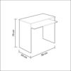 Habitdesign Mesa de Ordenador con Bandeja extraíble, Mesa Escritorio Juvenil, Modelo I-Joy, Color Blanco Artik, Medidas… - Imagen 5