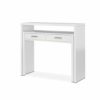 Habitdesign Mesa Escritorio Extensible, Mesa Estudio, Consola, Color Blanco Artik, Medidas: 98,5 cm (Largo) x 36-70 cm… - Imagen 3
