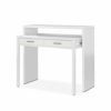 Habitdesign Mesa Escritorio Extensible, Mesa Estudio, Consola, Color Blanco Artik, Medidas: 98,5 cm (Largo) x 36-70 cm…