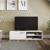 Modulo de Comedor, Mueble TV, Modelo Kikua, Acabado en Blanco Brillo, Medidas: 120 cm (Ancho) x 40 cm (Alto) x 42 cm… - Imagen 3