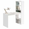 Habitdesign Mesa de Ordenador, Escritorio con Estanteria Reversible, Blanco Artik, Modelo Duplo, Medidas: 120 cm (Ancho… - Imagen 3