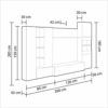 Habitdesign Mueble de Comedor con Leds, Mueble Salon, Modelo Essential, Acabado en Blanco Brillo y Roble Canadian… - Imagen 7