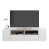 Habitdesign Modulo TV, Mueble de Salon, Juego de Muebles, Modelo Tamiko, Acabado en Blanco Artik y Roble Canadian… - Imagen 4