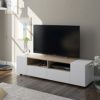 Habitdesign Modulo TV, Mueble de Salon, Juego de Muebles, Modelo Tamiko, Acabado en Blanco Artik y Roble Canadian… - Imagen 6