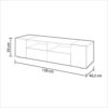 Habitdesign Modulo TV, Mueble de Salon, Juego de Muebles, Modelo Tamiko, Acabado en Blanco Artik y Roble Canadian… - Imagen 8