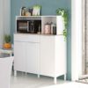 Alacena de Cocina, Aparador Comedor, Mueble Auxiliar 3 Puertas + 1 Cajon y Estante Interior, Acabado en Blanco Artik y… - Imagen 4