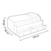 Habitdesign Cama Doble + 2 cajones y Estante, Modelo Nube, Acabado en Blanco Alpes y Rosa Pastel, Medidas: 199 cm (Largo… - Imagen 5