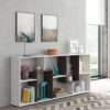 Habitdesign Estantería Reversible, Librería Oficina, Modelo Kawa, Acabado en Color Blanco Artik Y Oxido, Medidas: 180 cm… - Imagen 5