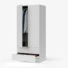 Habitdesign Armario de 2 Puertas y 2 cajones, Acabado en Color Blanco Artik, Medidas: 81 cm (Ancho) x 180 cm (Alto) x 52… - Imagen 3