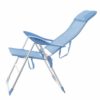 LOLAhome Sillón de Playa Plegable reclinable de 5 Posiciones Azul de Aluminio y textileno de 61x66x100 cm - Imagen 3