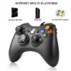 Mando para Xbox360, Gamepad Alámbrico para PC/PS3, Joystick con los Botones para Windows7/8/8.1/10, Negro - Imagen 3