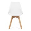 Mc Haus Lena Blanca x4 - Pack de 4 sillas de Comedor, diseño nórdico con Asiento Acolchado y Respaldo ergonómico - Imagen 4
