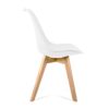 Mc Haus Lena Blanca x4 - Pack de 4 sillas de Comedor, diseño nórdico con Asiento Acolchado y Respaldo ergonómico - Imagen 5