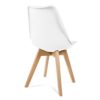 Mc Haus Lena Blanca x4 - Pack de 4 sillas de Comedor, diseño nórdico con Asiento Acolchado y Respaldo ergonómico - Imagen 6