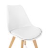 Mc Haus Lena Blanca x4 - Pack de 4 sillas de Comedor, diseño nórdico con Asiento Acolchado y Respaldo ergonómico - Imagen 8