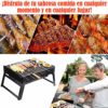 Minterest Barbacoa Portatil, Parrilla de Carbón de Barbacoa Plegable Portátil de Acero Mini Barbacoa Pequeña Inoxidable… - Imagen 3