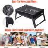 Minterest Barbacoa Portatil, Parrilla de Carbón de Barbacoa Plegable Portátil de Acero Mini Barbacoa Pequeña Inoxidable… - Imagen 6