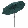 Outsunny Sombrilla de Jardín Ø295x250 cm con Manivela Parasol Exterior con Mecanismo de Inclinación y Poste Desmontable… - Imagen 4