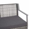 Outsunny Sofá de Ratán Estructura de Aluminio Dos Plazas con Cojín Desmontable Sillón Mueble de Jardín 118x75x79cm para… - Imagen 5