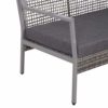 Outsunny Sofá de Ratán Estructura de Aluminio Dos Plazas con Cojín Desmontable Sillón Mueble de Jardín 118x75x79cm para… - Imagen 6