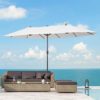 Outsunny Sombrilla Parasol Doble para Jardín 4,6x2,7x2,4 m Sombrilla Gigante Anti UV con Manivela para Exterior Patio… - Imagen 3