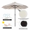 Outsunny Sombrilla Parasol Doble para Jardín 4,6x2,7x2,4 m Sombrilla Gigante Anti UV con Manivela para Exterior Patio… - Imagen 4