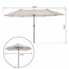 Outsunny Sombrilla Parasol Doble para Jardín 4,6x2,7x2,4 m Sombrilla Gigante Anti UV con Manivela para Exterior Patio… - Imagen 7