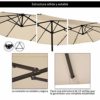 Outsunny Sombrilla Parasol Doble para Jardín 4,6x2,7x2,4 m Sombrilla Gigante Anti UV con Manivela para Exterior Patio… - Imagen 8