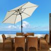 Outsunny Sombrilla para Jardín Ø270x235 cm Parasol de Aluminio con Reclinable con Manivela y 6 Varillas para Terraza… - Imagen 3