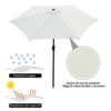 Outsunny Sombrilla para Jardín Ø270x235 cm Parasol de Aluminio con Reclinable con Manivela y 6 Varillas para Terraza… - Imagen 4