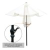 Outsunny Sombrilla para Jardín Ø270x235 cm Parasol de Aluminio con Reclinable con Manivela y 6 Varillas para Terraza… - Imagen 5
