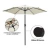 Outsunny Sombrilla para Jardín Ø270x235 cm Parasol de Aluminio con Reclinable con Manivela y 6 Varillas para Terraza… - Imagen 6