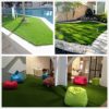 SUMC Césped artificial, estera, hierba sintética, alfombra de césped para jardín y exteriores, para perros y otras… - Imagen 3