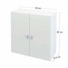 Samblo Armario Bajo de Cocina con 2 Puertas, Blanco, 26.5 x 60 x 60 cm - Imagen 7