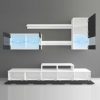 SelectionHome Mueble Salón, Comedor Moderno, Acabado en Blanco Mate y Negro Brillo Lacado, Medidas: 250 cm (Ancho) x 194… - Imagen 3