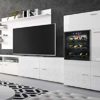 SelectionHome - Mueble Salón, Comedor con Vinoteca, Acabado Blanco y Blanco Brillo Lacado, Medidas: 295 cm (Ancho) x 57… - Imagen 3