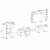 SelectionHome - Mueble Salón, Comedor con Vinoteca, Acabado Blanco y Blanco Brillo Lacado, Medidas: 295 cm (Ancho) x 57… - Imagen 5