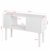 SoBuy FBT60-W,ES Mesa Auxiliar con 1 Cajón y 2 Huecos, Tabla de Consola,L75 x H51cm,Blanco - Imagen 4