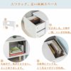 SoBuy FBT60-W,ES Mesa Auxiliar con 1 Cajón y 2 Huecos, Tabla de Consola,L75 x H51cm,Blanco - Imagen 5