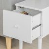SoBuy FBT60-W,ES Mesa Auxiliar con 1 Cajón y 2 Huecos, Tabla de Consola,L75 x H51cm,Blanco - Imagen 6