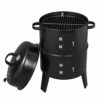 WOLTU Barbacoas de Carbón Parrilla de carbón 3 en 1 Barbacoas de Exterior Parrilla Ahumada para BBQ, Jardín, Camping 40… - Imagen 5