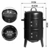 WOLTU Barbacoas de Carbón Parrilla de carbón 3 en 1 Barbacoas de Exterior Parrilla Ahumada para BBQ, Jardín, Camping 40… - Imagen 6